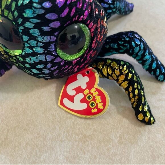 Lot of 4 TY Beanie Boos buckwheat icy slick leggz spider fox cat with tags - Picture 8 of 16